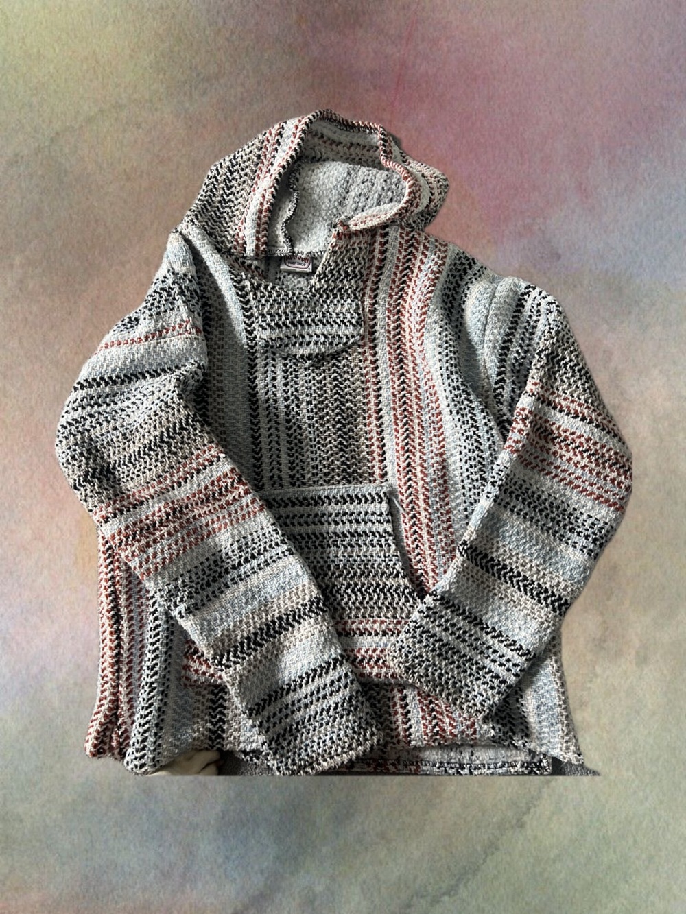 RON JON Striped Hooded Knit Sweater in multicolor